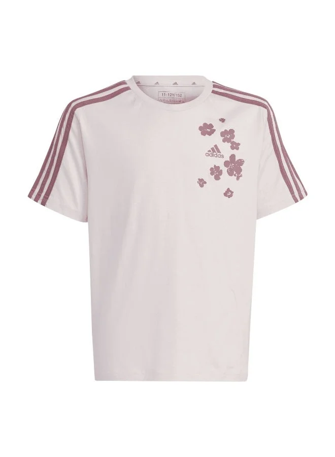 Adidas adidas Jg Flwr T Pink Training T-Shirts 7-8Y